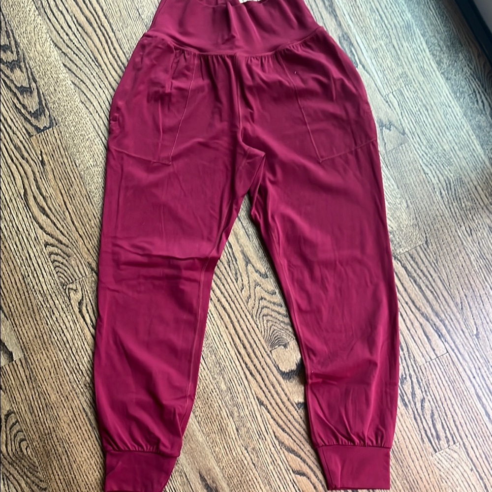 Athleta Red Salutation Joggers